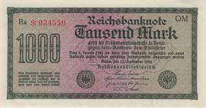 1000 Mark 1922 ro.75q OM